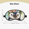 Penguin Wearing Flowers Sleep Mask for Side Sleeper - Total Blackout Sleeping Mask, Super Lightweight Soft Eye Mask for Sleeping, Zero Pressure Eye Cover Night Blindfold for Men Women view 4