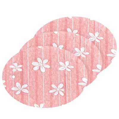 YETTASBIN Pink White Flower 3PCS Wood Pulp Scrub Sponges, Reusable Absorbent Household Cleaning Sponge Non-Scratch Kitchen Dish Sponges, Multi-Surface Safe Scrubber for Nonstick Pans, Pots