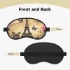 Eiffel Tower Flowers and Butterflies Sleep Mask for Side Sleeper - Total Blackout Sleeping Mask, Super Lightweight Soft Eye Mask for Sleeping, Zero Pressure Eye Cover Night Blindfold for Men Women view 2