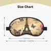 Eiffel Tower Flowers and Butterflies Sleep Mask for Side Sleeper - Total Blackout Sleeping Mask, Super Lightweight Soft Eye Mask for Sleeping, Zero Pressure Eye Cover Night Blindfold for Men Women view 4