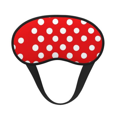 Red and White Polka Dots Sleep Mask for Side Sleeper - Total Blackout Sleeping Mask, Super Lightweight Soft Eye Mask for Sleeping, Zero Pressure Eye Cover Night Blindfold for Men Women