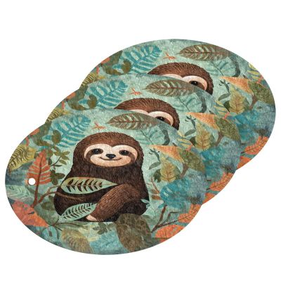 YETTASBIN Sloth 3PCS Wood Pulp Scrub Sponges, Reusable Absorbent Household Cleaning Sponge Non-Scratch Kitchen Dish Sponges, Multi-Surface Safe Scrubber for Nonstick Pans, Pots