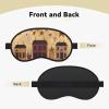 Beige Brown House and Fruit Sleep Mask for Side Sleeper - Total Blackout Sleeping Mask, Super Lightweight Soft Eye Mask for Sleeping, Zero Pressure Eye Cover Night Blindfold for Men Women view 2