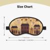 Beige Brown House and Fruit Sleep Mask for Side Sleeper - Total Blackout Sleeping Mask, Super Lightweight Soft Eye Mask for Sleeping, Zero Pressure Eye Cover Night Blindfold for Men Women view 4
