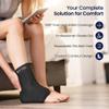 Ankle Ice Pack Wrap Reusable Gel Cold Compression Sleeve for Swelling, Sprained Ankle, Achilles Tendonitis & Plantar Fasciitis Relief Black (Pack of 2)Large view 2