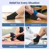 Ankle Ice Pack Wrap Reusable Gel Cold Compression Sleeve for Swelling, Sprained Ankle, Achilles Tendonitis & Plantar Fasciitis Relief Black (Pack of 2)Large view 3