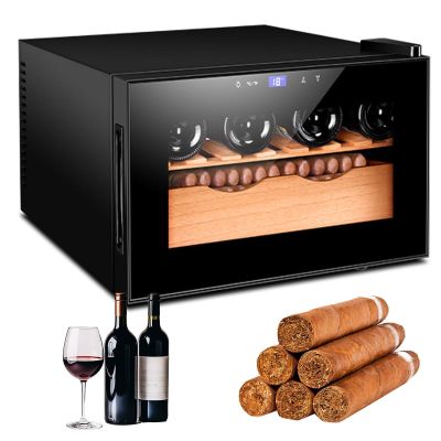 aKpJhgD Compact Humidor Cabinet, 25l Electric Humidor, Smart Touch Control+LED Lighting,150 Capacity Electronic Temperature Control Cabinet D