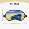 Blue Sky Yellow Beach Boat Sleep Mask for Side Sleeper - Total Blackout Sleeping Mask, Super Lightweight Soft Eye Mask for Sleeping, Zero Pressure Eye Cover Night Blindfold for Men Women view 4