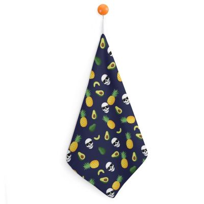 Meaudiwes Fashion Kitchen Towels Unisex Soft Highly Absorbent Hand Towels for Spa Bath Gym Summer Skull Pineapple Ice Cream Avocado Print