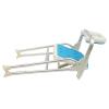 Shower Chair for Elderly with Arms -Foldable Bath Seat for Seniors & Disabled, 330lbs Capacity Adjustable Height 15.75-19.69in, Non-Slip Orange Shower Stool (Blue) view 3