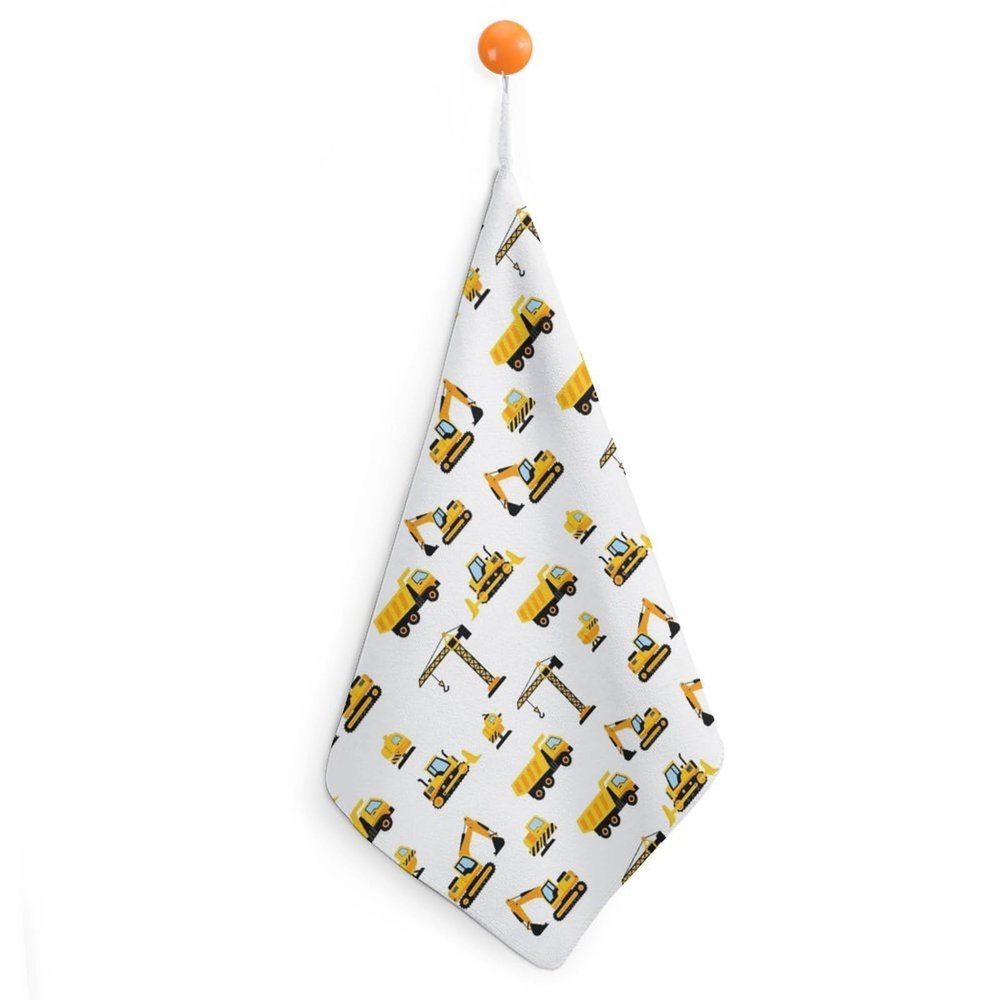 Meaudiwes Fashion Kitchen Towels Unisex Soft Highly Absorbent Hand Towels for Spa Bath Gym Construction Equipment Forklifts Cranes Excavators Tractors Bulldozers Truck