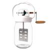 Butter Maker Machine Peanut for Home, (1500 Ml) 59.05 in Jar Glass with Wood Handle and Plastic White, Metal Stirring Tool, Safe Food for Milk, Cream, and Butter, Easy Use and Clean view 1