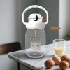 Butter Maker Machine Peanut for Home, (1500 Ml) 59.05 in Jar Glass with Wood Handle and Plastic White, Metal Stirring Tool, Safe Food for Milk, Cream, and Butter, Easy Use and Clean view 3