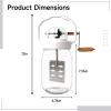 Butter Maker Machine Peanut for Home, (1500 Ml) 59.05 in Jar Glass with Wood Handle and Plastic White, Metal Stirring Tool, Safe Food for Milk, Cream, and Butter, Easy Use and Clean view 4