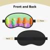 Ice Cream Rainbow Gradient Sleep Mask for Side Sleeper Soft Breathable Sleeping Eye Mask Blackout Silk Eye Sleep Shade Cover with Elastic Strap Night Blindfold for Women Men Travel Nap view 2