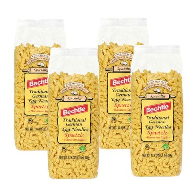 Bechtle Spaetzle Bavarian Style Egg Noodles - Traditional German Pasta, Authentic Imported from Germany, Cage-Free Eggs & Durum Wheat Semolina, Non-GMO, Kosher (17.6oz, Pack of 4)