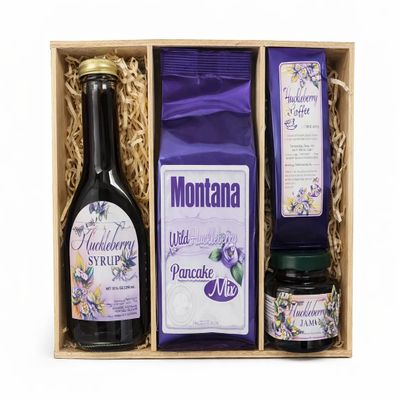 Breakfast Crate: Huckleberry Coffee/Syrup/jam/Pancakes