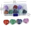 10pcs/Box Random Natural Raw Stone Set Crystal Carved Skull Round Beads Chakra Heart Shape Apple Pendant Gift,Tumbled Stones view 4