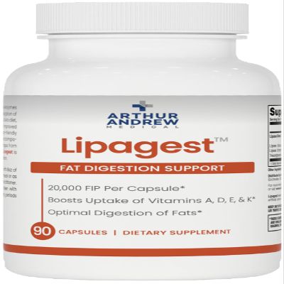 Arthur Andrew Medical Lipagest - Concentrated Lipase Enzyme - 20,000 FIP - Optimal Digestion of Fats - Nutrient Absorption - Gallblader & Keto Support - Dairy-Free & Vegan