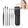 Earwax Cleaner Tool Set, 2025 New Ear Wax Removal Tool Earwax Cleaning Kit, Portable Ear Pick Earwax Removal Tool Ear Cleaning Kit with Storage Box (Black Leather Bag) view 1