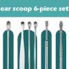 Earwax Cleaner Tool Set, 2025 New Ear Wax Removal Tool Earwax Cleaning Kit, Portable Ear Pick Earwax Removal Tool Ear Cleaning Kit with Storage Box (Black Leather Bag) view 3