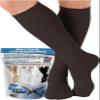 ABSOLUTE SUPPORT Made in USA Travel Compression Socks Men 20-30 mmHg - Flight & Circulation Support, Varicose Veins, Swelling & Recovery, Brown, Medium view 1