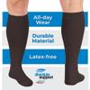 ABSOLUTE SUPPORT Made in USA Travel Compression Socks Men 20-30 mmHg - Flight & Circulation Support, Varicose Veins, Swelling & Recovery, Brown, Medium view 4