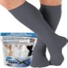 ABSOLUTE SUPPORT Made in USA Travel Compression Socks Men 20-30 mmHg - Flight & Circulation Support, Varicose Veins, Swelling & Recovery, Gray, Medium view 1