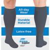ABSOLUTE SUPPORT Made in USA Travel Compression Socks Men 20-30 mmHg - Flight & Circulation Support, Varicose Veins, Swelling & Recovery, Gray, Medium view 4