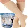 ABSOLUTE SUPPORT Made in USA Travel Compression Socks Men 20-30 mmHg - Flight & Circulation Support, Varicose Veins, Swelling & Recovery, Tan, Medium view 1