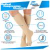 ABSOLUTE SUPPORT Made in USA Travel Compression Socks Men 20-30 mmHg - Flight & Circulation Support, Varicose Veins, Swelling & Recovery, Tan, Medium view 3