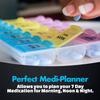 Weekly Pill Organizer - 21 Day Pill Planners for Pills Vitamins & Medication, 3 Times-a-Day Medication Reminder Boxes, Easy to Read & Travel Friendly (Case of 40pcs) view 2