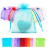 100 Pcs Organza Bags Sheer Drawstring Gift Bags for Jewelry, Wedding Favors, Party Supplies, Candy, Perfume, Cosmetics, Business Events (Royal Blue, 4.5x7 Inch) view 3
