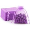 100 Pcs Organza Bags Sheer Drawstring Gift Bags for Jewelry, Wedding Favors, Party Supplies, Candy, Perfume, Cosmetics, Business Events (Purple, 2.5x4 Inch) view 1