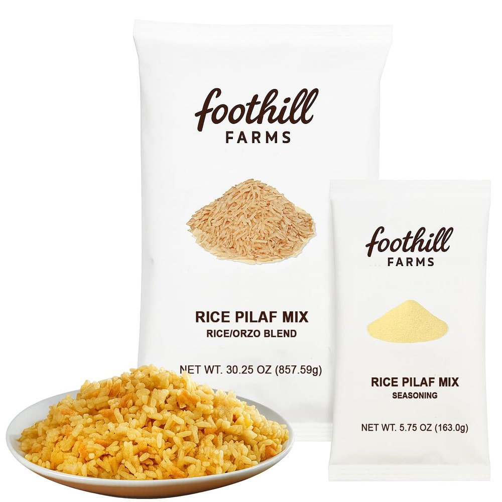 Foothill Farms Rice Pilaf Mix 30.25 oz Rice with 5.75 oz Seasoning Packet, Easy Fluffy Rice Side Dish, 2-Pack