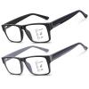 SKYOAK Excellent TR90 Unbreakable Progressive Multifocus Reading Glasses for Men, Thick Frame Anti Blue Light/UV Readers, 2 PACK Quality Chunky Computer Glass No-Line Multifocal Eyeglasses C1, +3.0x view 1