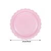 UUYYEO 25 Pcs 9 Inch Disposable Scalloped Paper Plates Flower Shaped Dessert Plates Cute Party Cake Plate Wedding Bridal Shower Dinner Plates Picnic Tableware Green view 2