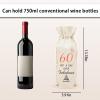 60th Birthday Wine Bags for Men Women 60 th Birthday Gifts for Dad Mon Wife Husband 60 Year Old Bday Gift Bag for Wine Bottle Covers for 60yr Bday Party Decorations for Grandparents view 3