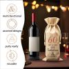 60th Birthday Wine Bags for Men Women 60 th Birthday Gifts for Dad Mon Wife Husband 60 Year Old Bday Gift Bag for Wine Bottle Covers for 60yr Bday Party Decorations for Grandparents view 4