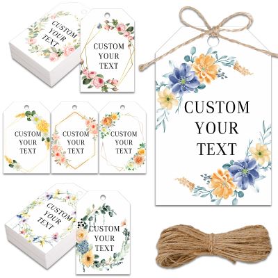 Custom Tags for Wedding Party Favors Gifts - Personalized Thank You Cards DIY Tag for Anniversary Bridal Shower Friends (Style-1)