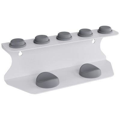 byepica Organizer for Hair Dryer and Curling Iron, Wall-Mount Or Countertop Holder in White Carbon Steel