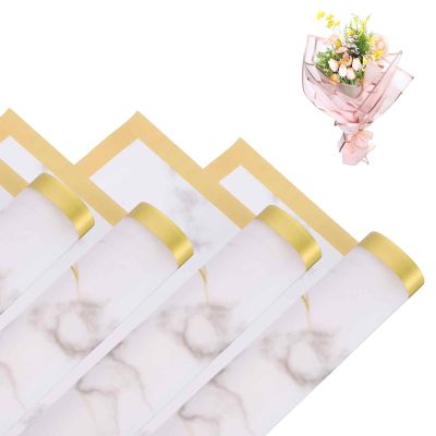 MECCANIXITY Flower Bouquet Wrapping Paper, 57cm/22 Inch Waterproof Floral Wrapping Paper for Flower Bouquet DIY Gift, Wedding, Birthday, Valentine's Day, Pack of 20(Light Gray)