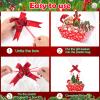 12 Sets Red Black Gingham Christmas Gift Basket Empty with Cellophane Bags 10x7, Red Black Checkered Christmas Basket to Fill with Bows Ribbons for Xmas Holiday Party Supplies view 4