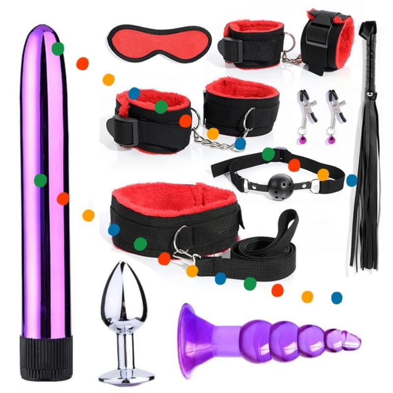 7-Piece and 3-Piece Hip Trainer Combination Nylon Red Combination Set, with Sleep Eye Mask - D12