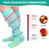 3 Pairs Plus Size Compression Socks: Wide calf Compression Stockings for Men Women - Extra Large 20-30 mmHg Compression Hose Support for Travel Nurses Running Pregnancy 3XL Multi view 2