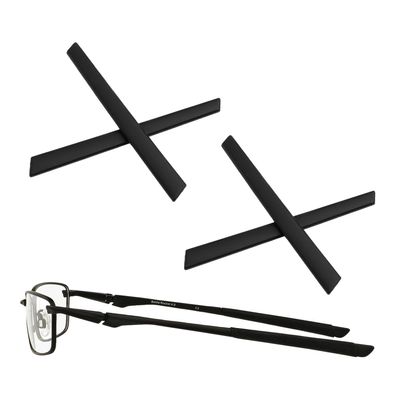 2 Pairs Replacement Earsocks Rubber Temple Sleeve for Oakley Bottle Rocket 4.0 OX3009 4.1 OX3010/Bottle Rocket 2.0 OX3007 2.1 OX3008 Eyeglasses Frame, Black Ear Sleeves