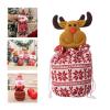 2025 New Christmas Knitted Doll Gift Bags, 3D Knitted Design Drawstring Gift Bags, Fabric Reusable Candy Bags, Christmas Knitted Bags for Party Decor (C-1PCS) view 1