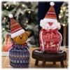 2025 New Christmas Knitted Doll Gift Bags, 3D Knitted Design Drawstring Gift Bags, Fabric Reusable Candy Bags, Christmas Knitted Bags for Party Decor (C-1PCS) view 3