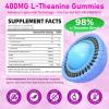 GrnLife 2 Pack L-Theanine Gummies for Kids & Adults, L'Theanine 400mg with Ashwagandha, GABA, 5HTP, L Theanine Supplement for Calm, Zzz & Relaxation Support, Raspberry Flavor, 120 Counts view 2