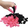 100 Pcs Disposable Silicone Finger Cots and Protectors, 50 Pink & 50 Black, Non-Allergenic Finger Gloves for Manicure, Beauty, Massage and Industrial Use view 1